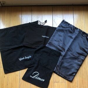 Velvet Angels, Delman & Asstd Black Dust Bags - Set of 4